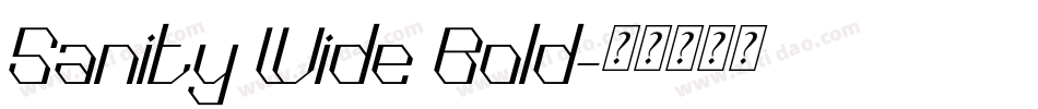 Sanity Wide Bold字体转换